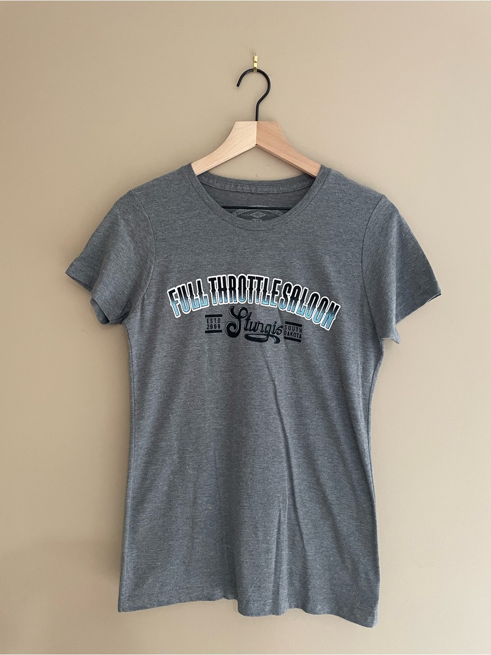 Full Throttle Saloon Gray Short Sleeve Tee